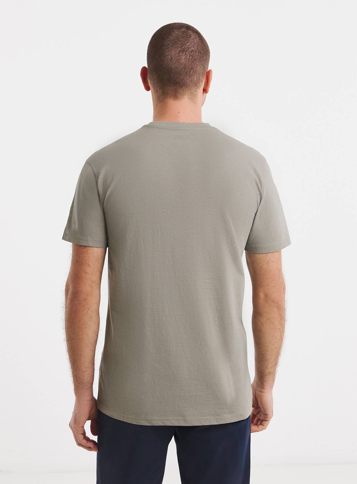 JACAMO 5 Pack Multi Crew Neck T Shirts Long Neutral Bright 1XL - Image 3
